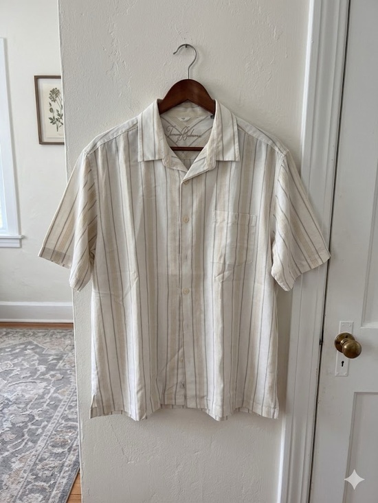 Tommy Bahama Other - Tommy Bahama Men’s Large Striped Camp Shirt - EUC